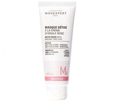 Masque détox à la crème d'argile rose Novexpert